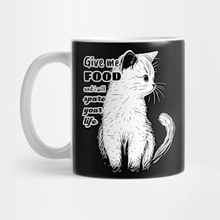 Give me food kitty shirt Mug